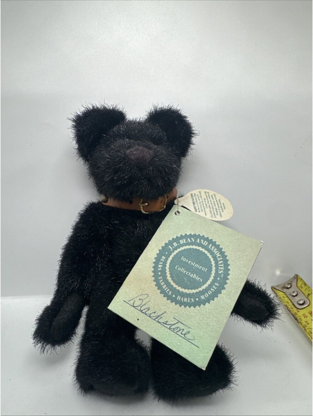 Boyds Bear JB Bean & Assc Jointed Black Bear with Studded Collar-"Bubba"